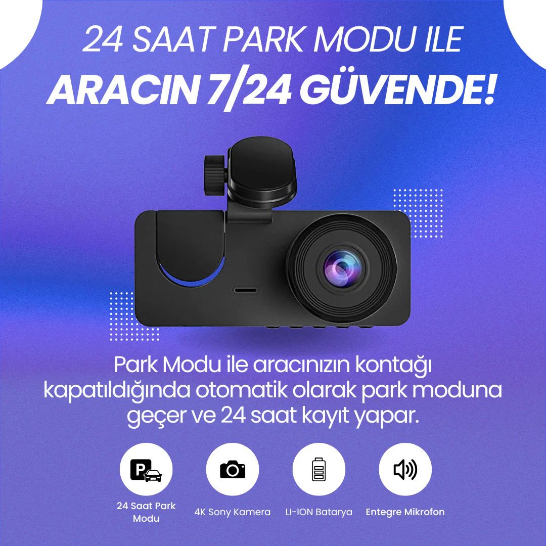 CarCurtain™S5 | Wifi Araç İçi Kamera