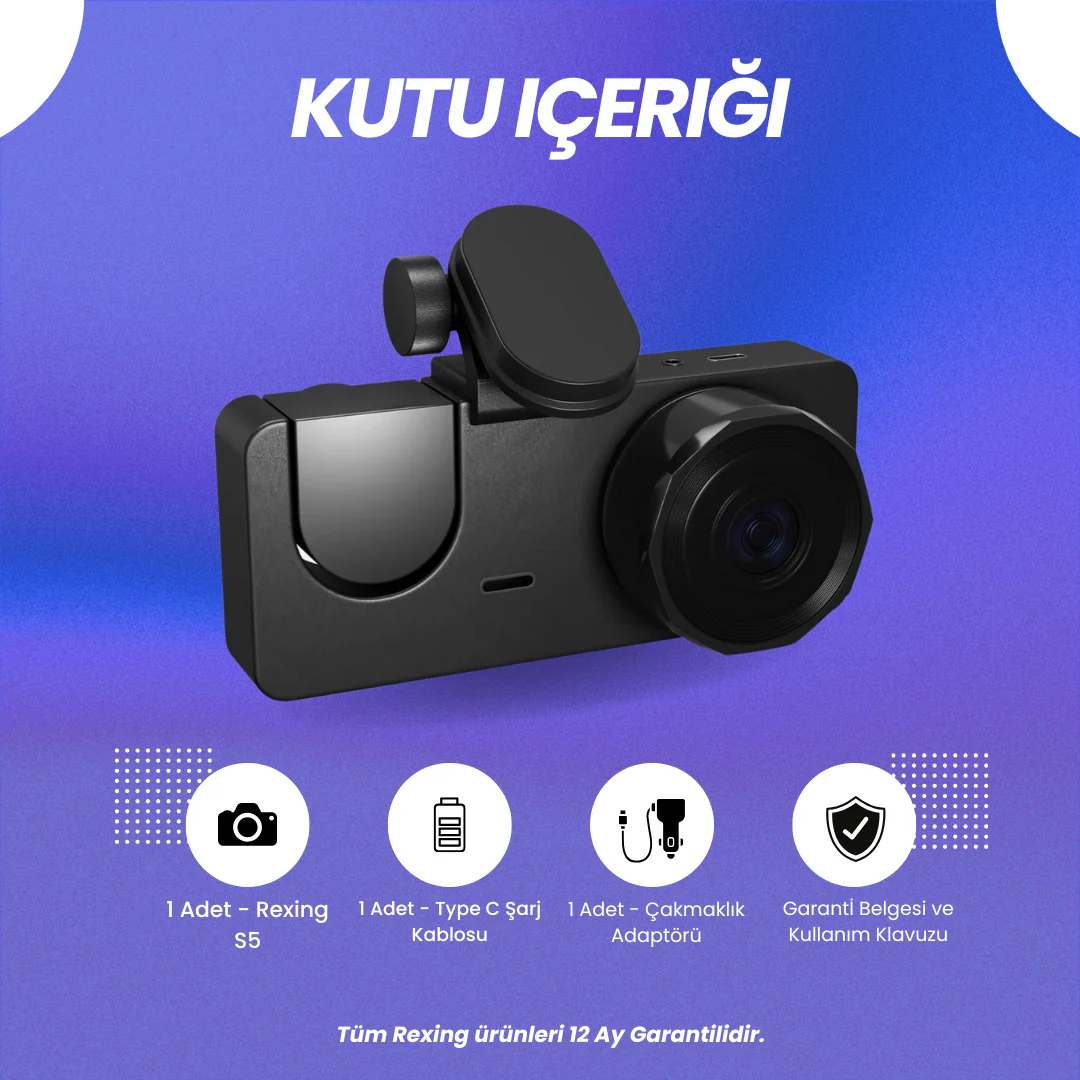CarCurtain™S5 | Wifi Araç İçi Kamera